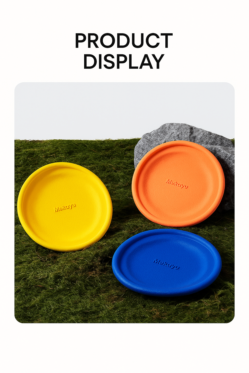 MEIANJU Anti-Chew Silicone Dog Frisbee Soft Non-Slip