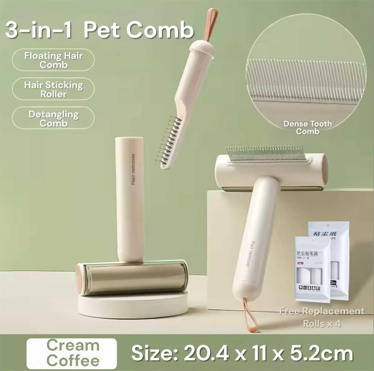 3-In-1 Multipurpose Dog/Cat Comb
