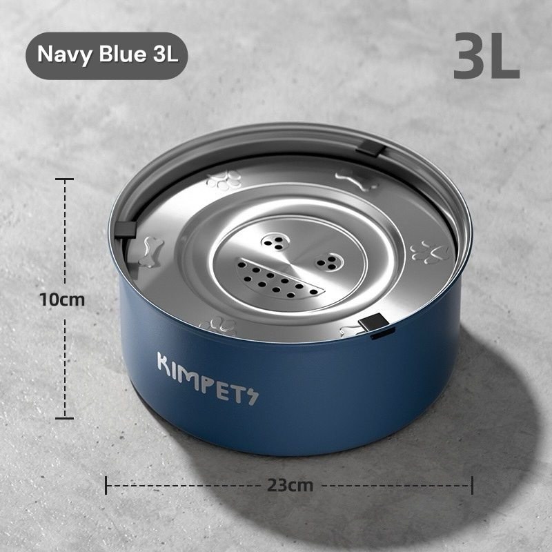 Anti-Splash Water Bowl for Dogs & Cats - Stainless Steel with Floating Disk