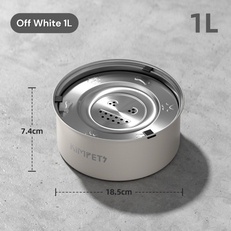 Anti-Splash Water Bowl for Dogs & Cats - Stainless Steel with Floating Disk