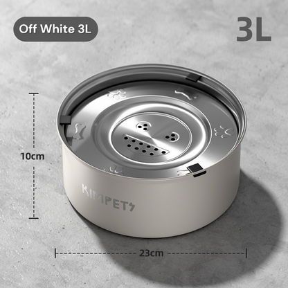 Anti-Splash Water Bowl for Dogs & Cats - Stainless Steel with Floating Disk