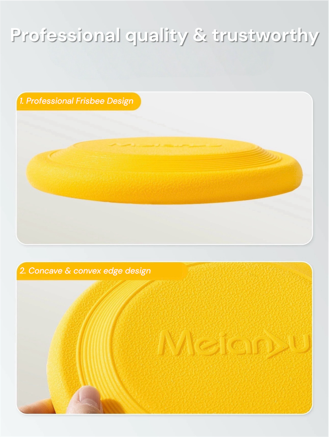 MEIANJU Anti-Chew Silicone Dog Frisbee Soft Non-Slip