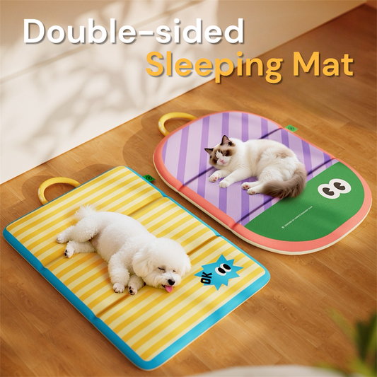 Handheld Dual-Sided Pet Sleeping Mat – Reversible Foldable Lightweight Dog & Cat for All Seasons